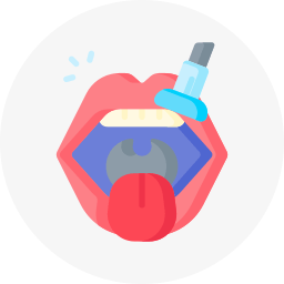 Oral cancer screening and mouth cancer treatment icon at Krishna Cancer Hospital Bhopal