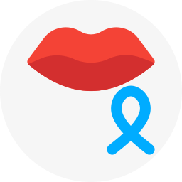 Lip cancer awareness and oral oncology treatment icon at Krishna Cancer Hospital Bhopal